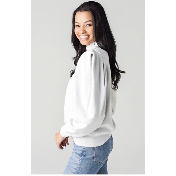 AGOLDE Women’s  Folded Sleeve Sweatshirt Off White Size XS - Picture 2 of 12